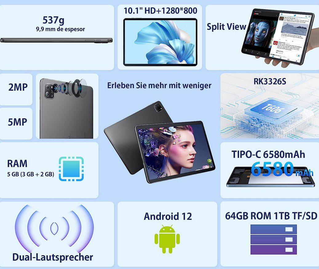 OSCAL Pad60 mit 3/64GB Android 12 Tablet für 79,99€ (statt 100€)