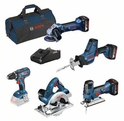 Bosch Kombi Set mit 5 Geräten 18V + 3 Akkus für 627,61€ (statt 720€)