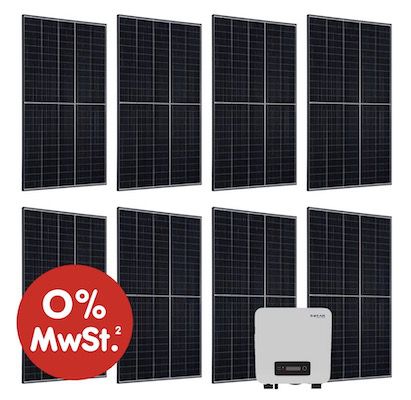 Juskys Solaranlage 3 kW mit 8 Solarmodulen inkl. Wechselrichter für 2.002€ (statt 2.399€)