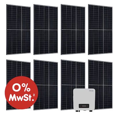 Juskys Solaranlage 3 kW mit 8 Solarmodulen inkl. Wechselrichter für 1.799,10€ (statt 2.000€)