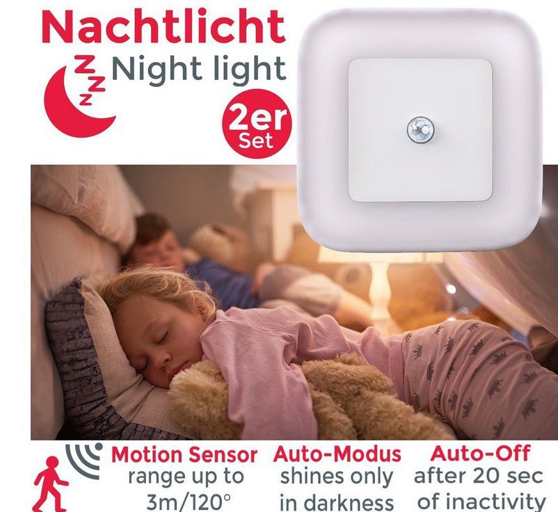 B.K.Licht BKL1133 Steckdosen Nachtlicht mit Bewegungsmelder für 19,99€ (statt 25€)