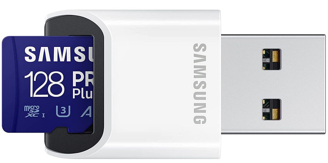 Samsung PRO Plus 128GB microSDXC + USB Kartenleser für 12,99€ (statt 23€)