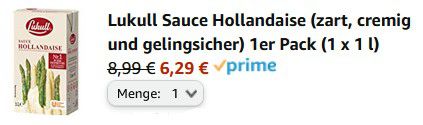 1 Liter Lukull Sauce Hollandaise ab 7,19€ (statt 10€)