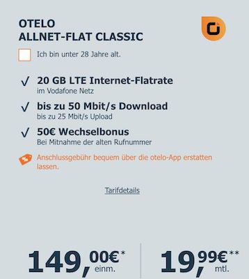 Samsung Galaxy Z Flip4 für 149€ + Vodafone Allnet 20GB für 19,99€ mtl.