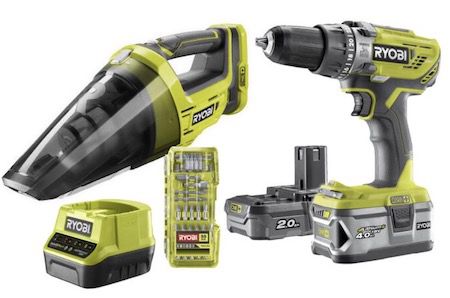 Ryobi Schlagbohrschrauber + Handsauger + Bit Set + Akkus für 167,99€ (statt 279€)