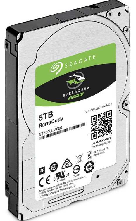 Seagate BarraCuda 5TB   2.5 Festplatte für 89,99€ (statt neu 116€) Recertified