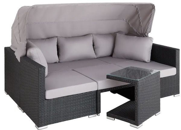 tectake Rattan Lounge San Marino mit Aluminiumgestell für 670,49€ (statt 849€)