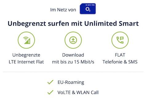 🔥 o2 Allnet Flat mit Unlimited LTE für 14,99€ mtl.   Monatlich kündbar