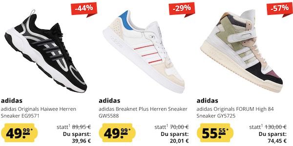SportSpar: adidas Sneaker Sale + 10% Rabatt   z.B. Retropy F2 für 59,99€ (statt 73€)