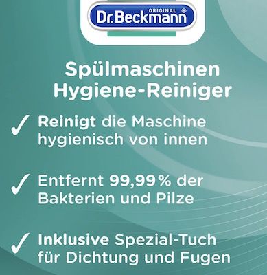 Dr. Beckmann Spülmaschinen Hygiene Reiniger ab 1,81€ (statt 2,65€)