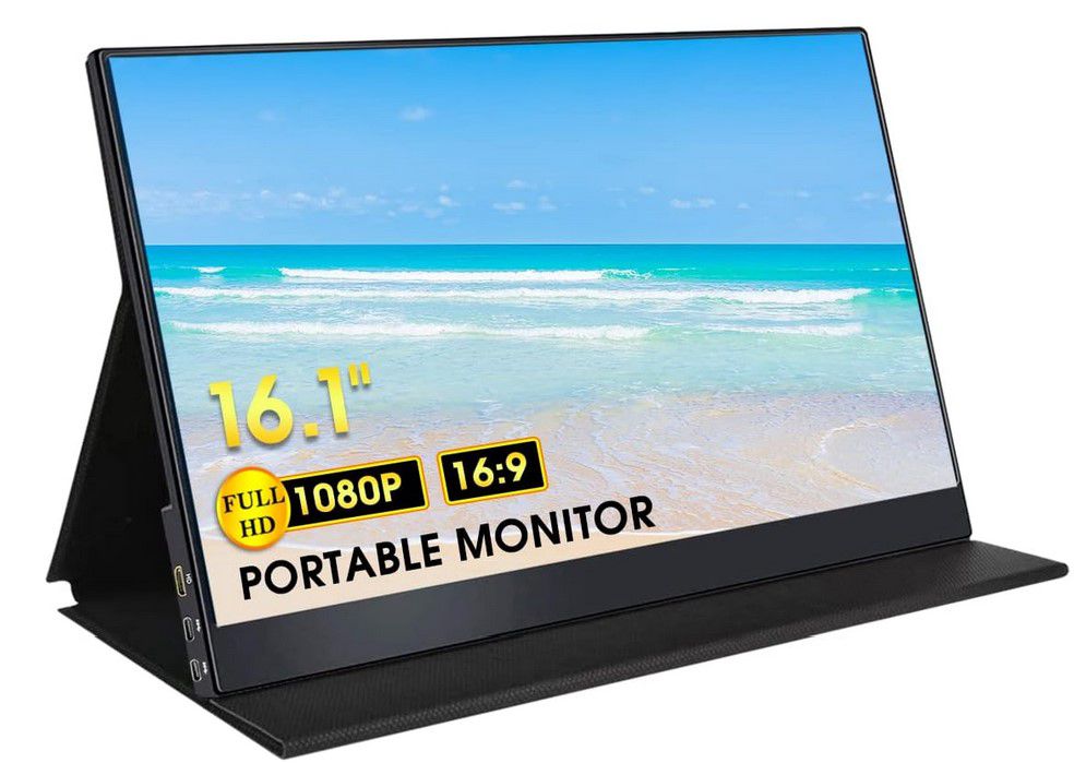 ‎AYSYN 16 Zoll portabler IPS Monitor 1080p für 99,91€ (statt 159€)