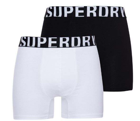 2er Set Superdry Dual Logo Herren Boxershorts Bio Baumwolle für 11,95€ (statt 20€)