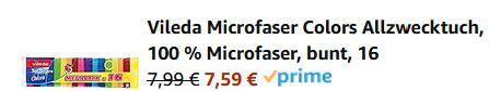 16er Pack Vileda Colors Microfaser Allzwecktücher ab 7,59€ (statt 15€)