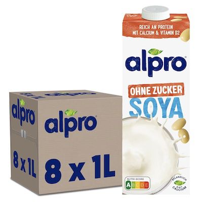 8x Alpro Sojadrink Ohne Zucker (je 1 L) für 11,32€ (statt 16€)