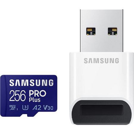 Samsung PRO Plus microSD mit 256GB + USB-Dongle für 23,99€ (statt 33€)