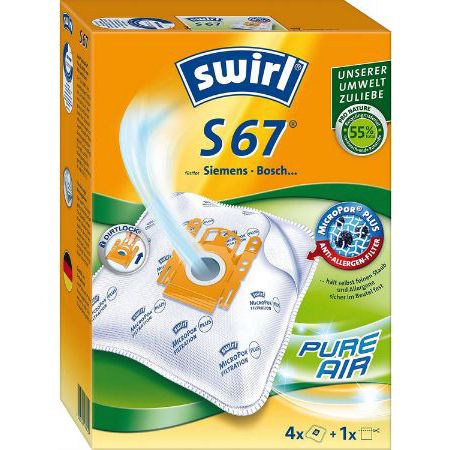 4er Pack Swirl S 67 MicroPor Plus Staubsaugerbeutel ab 6,60€ (statt 11€)
