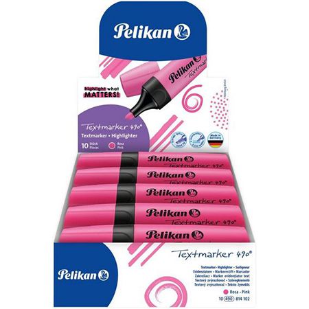 10er Pack Pelikan 490 Textmarker, Leuchtrosa ab 3,78€ (statt 5€)