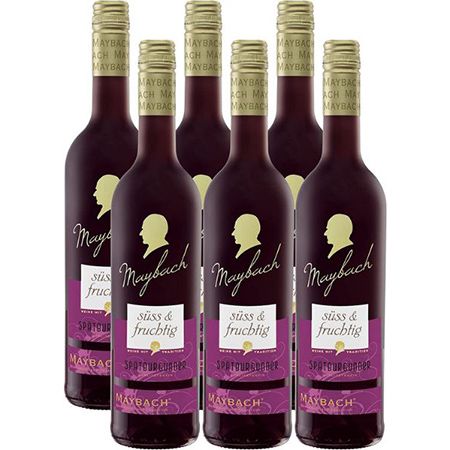 6er Pack Maybach Spätburgunder Rotwein süß & fruchtig ab 13,49€ (statt 27€)
