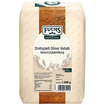 1Kg Fuchs Döner Kebab Drehspiess Gewürz ab 9,25€ (statt 13€)