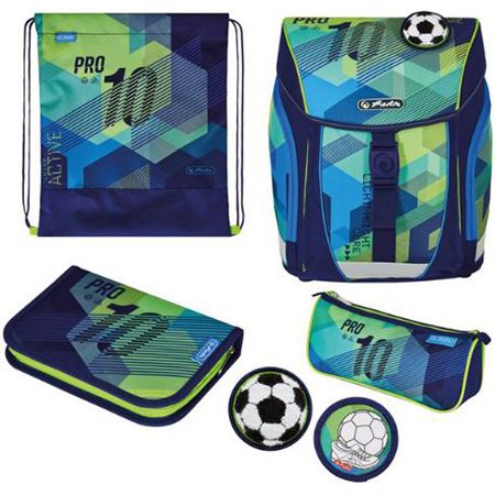 Herlitz FiloLight Plus Green Goal Schulranzen Set für 86,89€ (statt 98€)