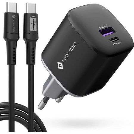 NOVOO USB C Schnellladegerät mit GaN3 + 67W für 18,49€ (statt 30€)