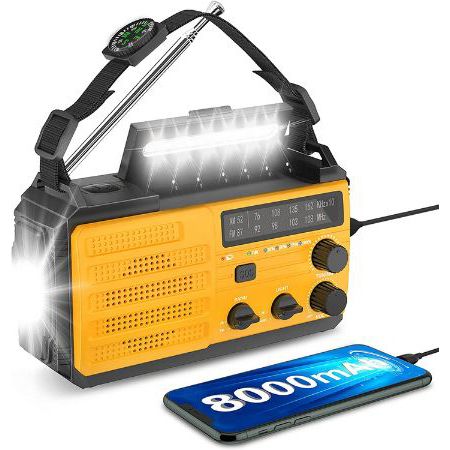 Greadio Kurbelradio mit 8.000mAh Powerbank für 15,99€ (statt 40€)