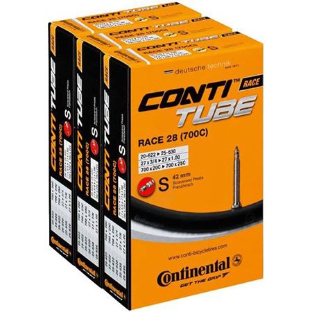 2x 3er Pack Continental Race 28 Fahrradschlauch mit Adaptern für 8,92€