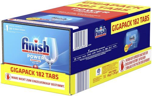 Finish Power Essential All in 1 Spülmaschinentabs   182 Stück für 19€ (statt 24€)