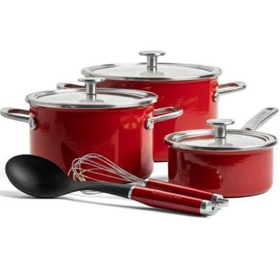 KitchenAid Steel Core Enamel 8-teiliges Kochgeschirr-Set für 279,32€ (statt 330€)