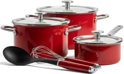 KitchenAid Steel Core Enamel 8 teiliges Kochgeschirr Set für 279,32€ (statt 330€)