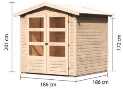 Gartenhaus Gramberg 2 aus Fichtenholz 213 x 197cm für 699€ (statt 888€)