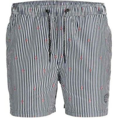 Jack and Jones Mini Stripe Badeshorts in Blau/Weiß ab 10,99€ (statt 19€)