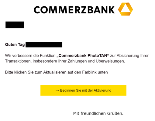 Verbraucherzentrale warnt vor neuen Phishing Mails im Umlauf (Beispiele)