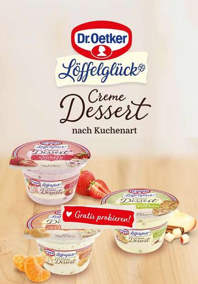 Dr. Oetker: Löffelglück Creme Desserts gratis ausprobieren