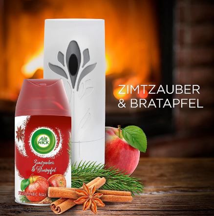 2x Air Wick Freshmatic Max Raumspray Zimtzauber & Bratapfel für 4,45€ (statt 10€)