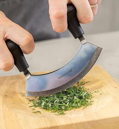 KitchenCraft Mezzaluna Hackmesser + Brett für 17,99€ (statt 30€)