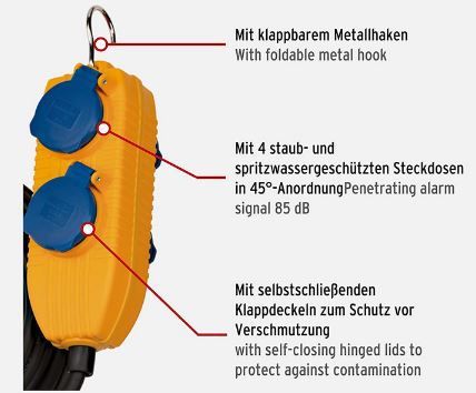 Brennenstuhl 4 Fach Baustellenkabel mit Powerblock für 13,56€ (statt 19€)