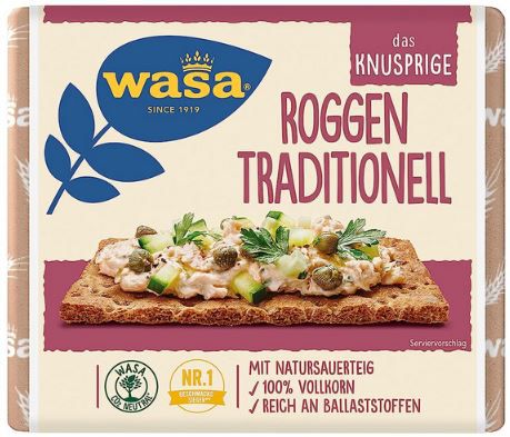 12er Pack Wasa Knäckebrot Roggen Sauerteig ab 18,17€ (statt 22€)