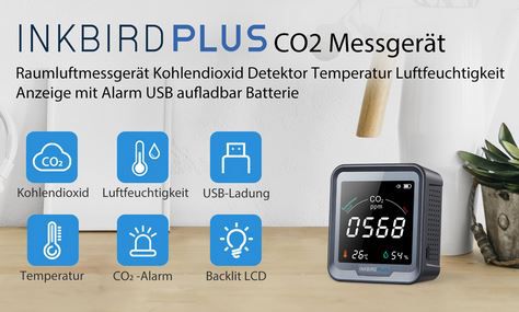 Inkbird PTH 9C Raumluftmessgerät mit Alarm für 41,99€ (statt 70€)