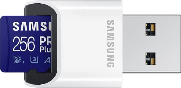 Samsung PRO Plus microSD mit 256GB + USB Dongle für 19,99€ (statt 30€)