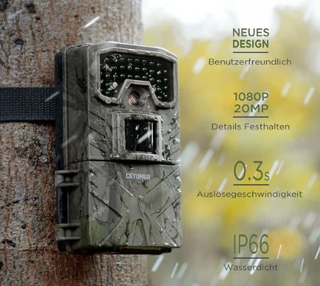 Ceyomur CY50 HD Wildkamera mit 20MP für 32,99€ (statt 50€)