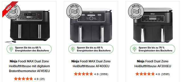 Ninja Kitchen Sommer Sale mit bis zu 70€ Rabatt + bis 50€ auf Heißluftfritteusen