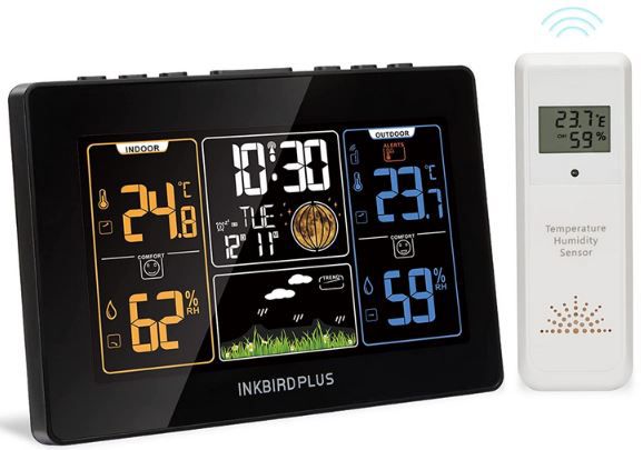 Inkbird LCD Wetterstation mit Außensensor für 26,49€ (statt 53€)