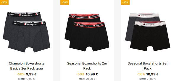 Geomix: Champion Sale mit mind. 50% Rabatt + Versandkostenfrei