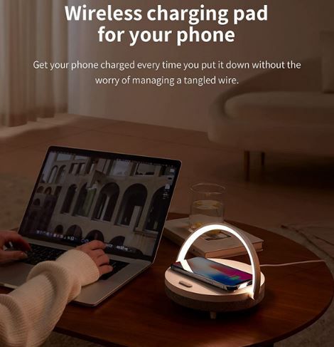 EZVALO Nachttischlampe mit 10W Qi Ladefunktion für 17,99€ (statt 50€)