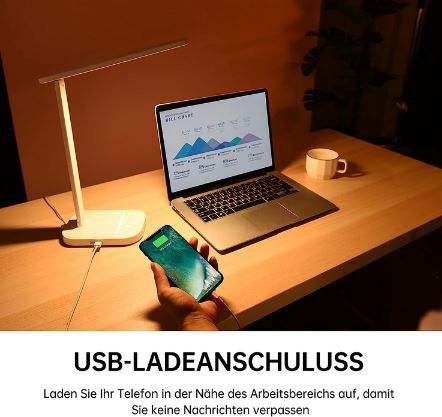 Cosmusis LED Schreibtischlampe mit Touch Steuerung für 11,99€ (statt 24€)