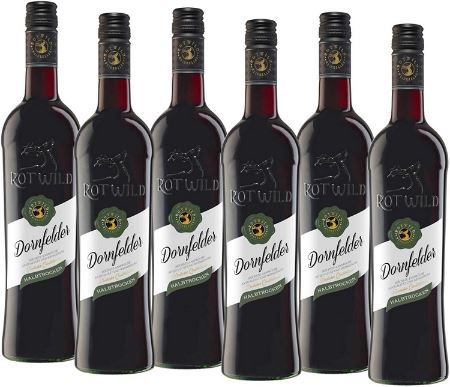 6x Rotwild Dornfelder Qualitätswein, halbtrocken ab 12,59€ (statt 21€)