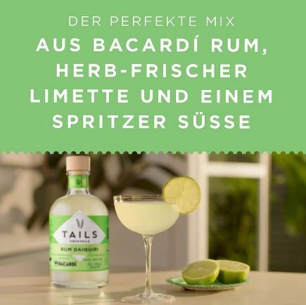 Tails Rum Daiquiri Cocktail, 0,5L, 14,9% Vol. für 12,69€ (statt 15€)