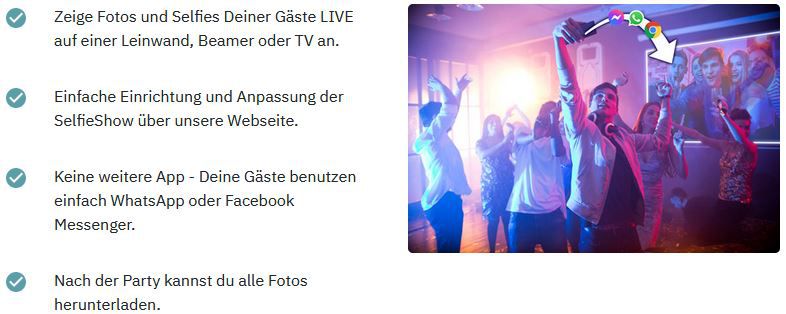 20% Rabatt auf alle Pakete für die SelfieShow App   Fotobox alternative