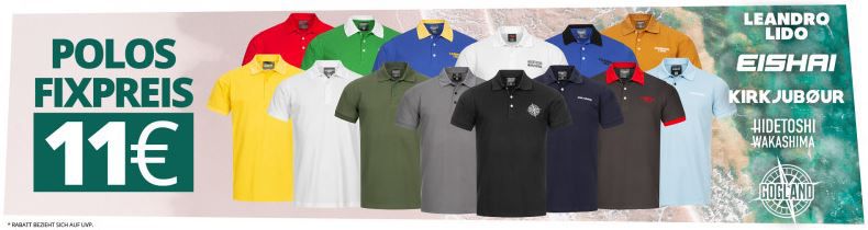 SportSpar Poloshirt Fixpreis Sale   Jedes Poloshirt 11€ zzgl. Versand